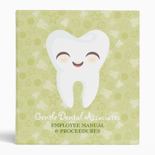 Cute Tooth _ Green Custom Binder