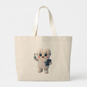 Cute Tooth Scientist Jumbo Tote Bag   Dental Lab C