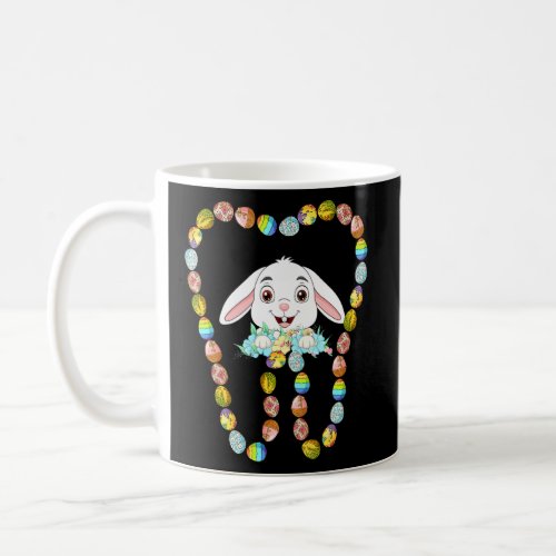 Cute Tooth Shape Cute Bunny Dentist Easter Eggs Ha Coffee Mug