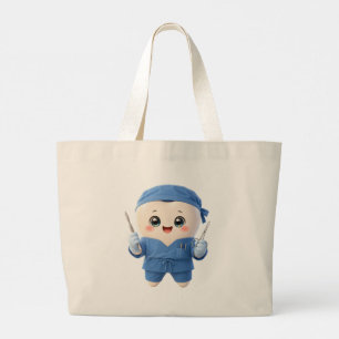 Cute Tooth Surgeon Jumbo Tote Bag – Funny Dentist 