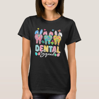 Cute Tooth With Bunny Ear Easter Dental Squad Dent T-Shirt