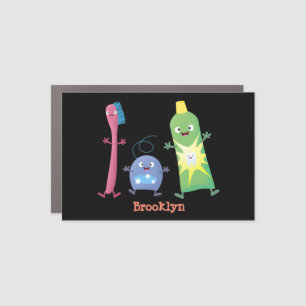 Cute toothbrush toothpaste dental floss cartoon car magnet