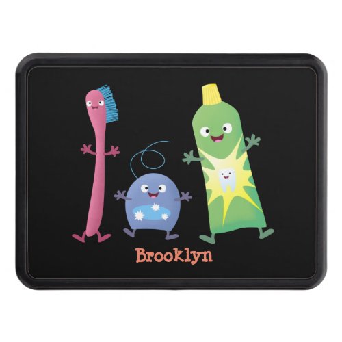 Cute toothbrush toothpaste dental floss cartoon hitch cover