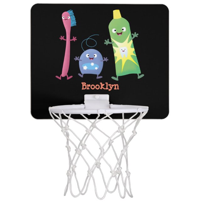 Cute toothbrush toothpaste dental floss cartoon mini basketball hoop (Front)