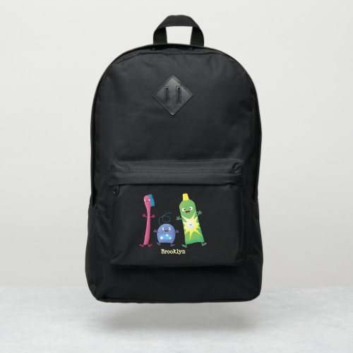 Cute toothbrush toothpaste dental floss cartoon port authority backpack