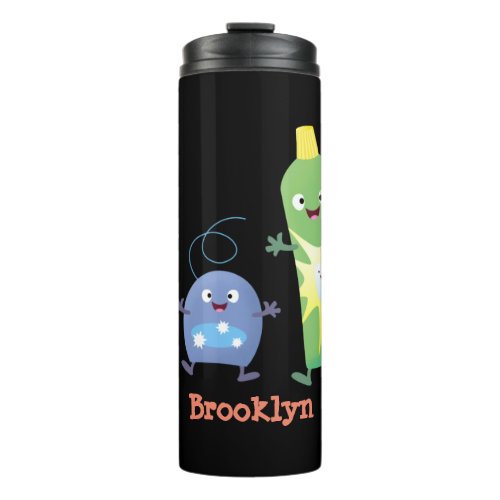 Cute toothbrush toothpaste dental floss cartoon thermal tumbler