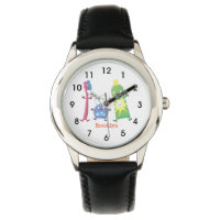 Cute toothbrush toothpaste dental floss cartoon watch