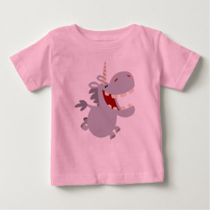 Cute Toothy Cartoon Unicorn Baby T-Shirt