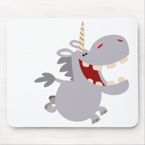 Cute Toothy Cartoon Unicorn Mousepad