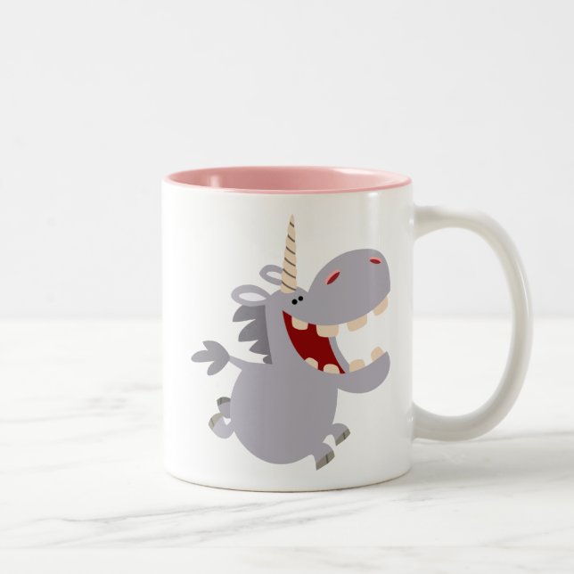 Cute Toothy Cartoon Unicorn Mug (Right)