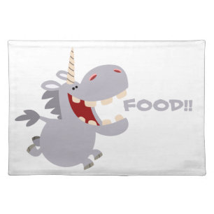 Cute Toothy Cartoon Unicorn Placemat