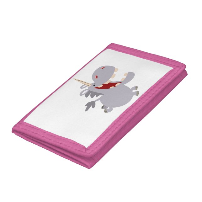 Cute Toothy Cartoon Unicorn Wallet (Bottom)