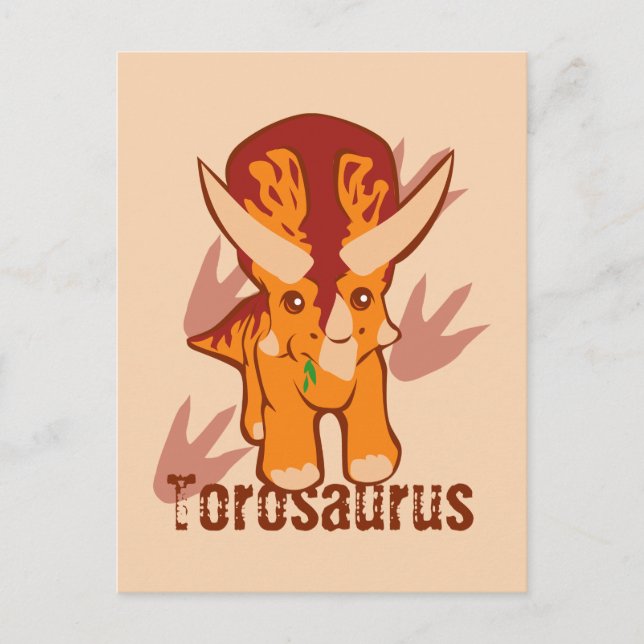Cute Torosaurus Postcard (Front)