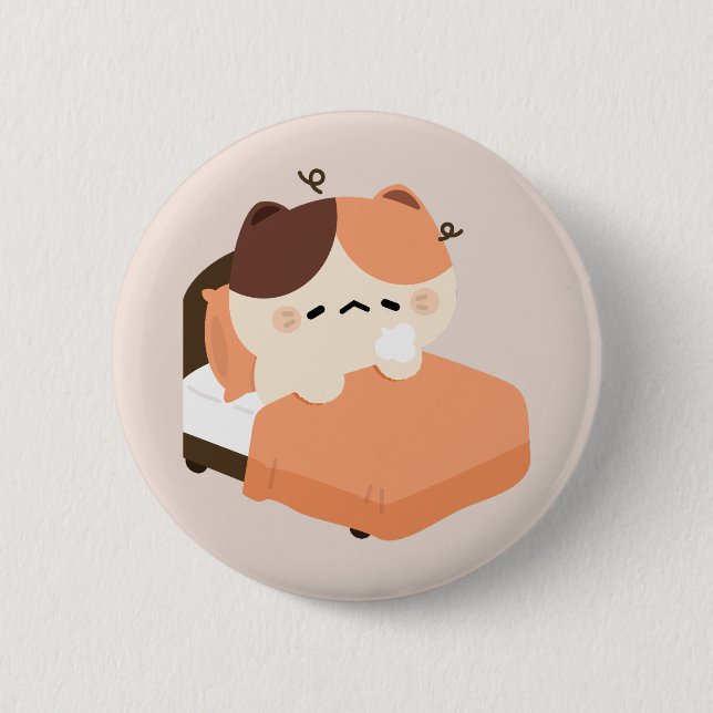 Cute Tortie Cat  Button (Front)