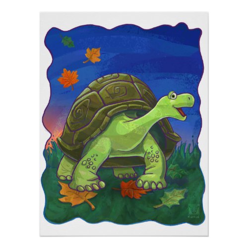 Cute Tortoise Art Poster