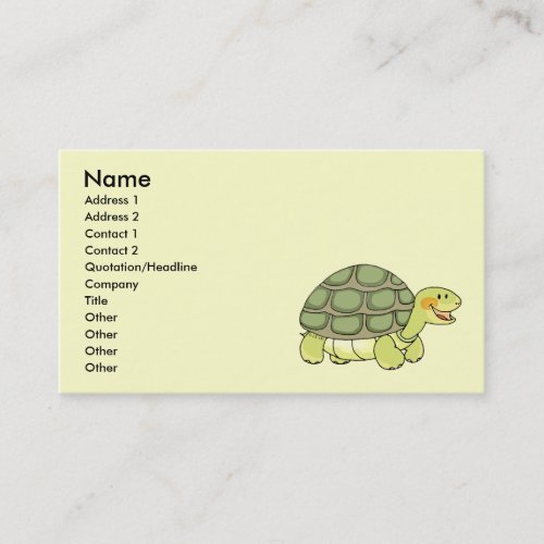 Cute tortoise business cards