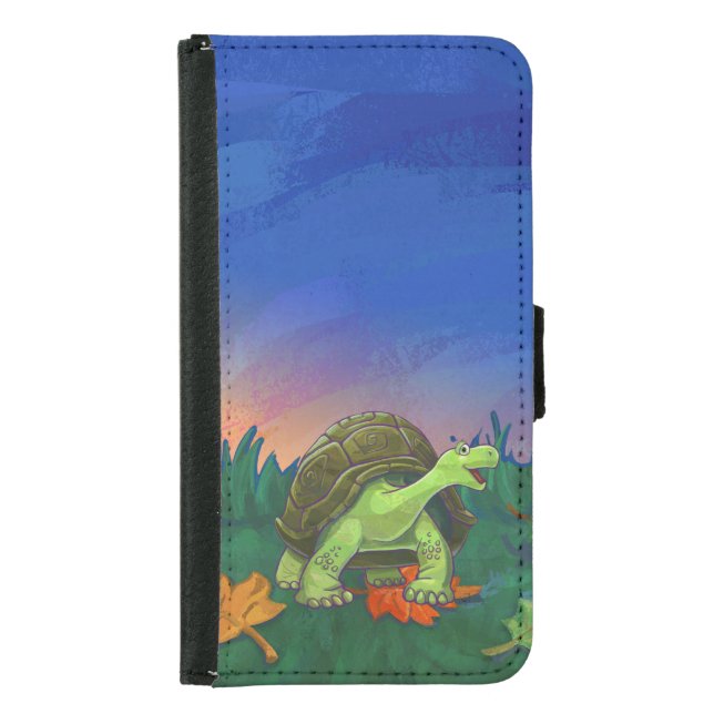 Cute Tortoise Electronics Samsung Galaxy Wallet Case (Front)