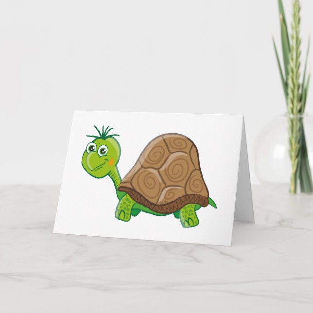 Cute Tortoise greeting card (Front)
