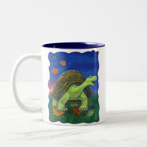 Cute Tortoise Heads and Tails Two_Tone Coffee Mug