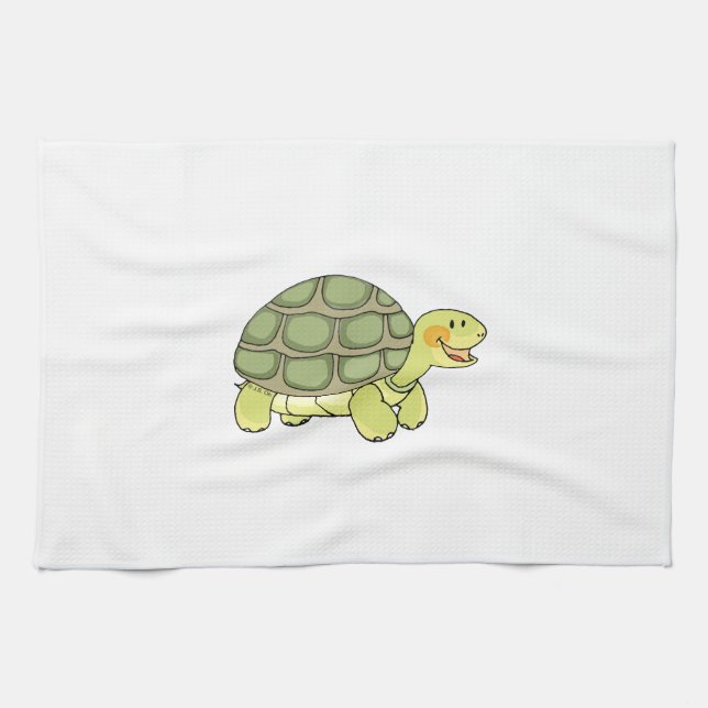Cute tortoise kitchen towel (Horizontal)