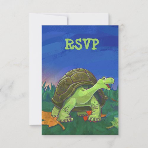 Cute Tortoise Party RSVP