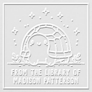 Cute Tortoise Personalized From The Library Of Embosser