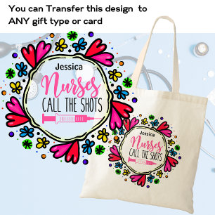 Cute Tote to say Thank You to Nurse - Funny, Prett Bag