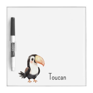 Cute Toucan Bird Animal Dry Erase Board