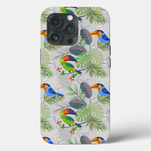 Cute Toucan bird, Everybirdy Pattern, Watercolors iPhone 13 Pro Case