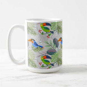 Cute Toucan bird, Everybirdy Pattern, Watercolors Coffee Mug