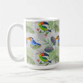 Cute Toucan bird, Everybirdy Pattern, Watercolors Coffee Mug