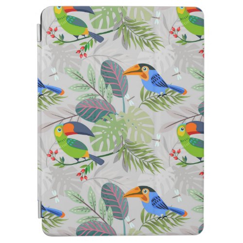 Cute Toucan bird Everybirdy Pattern Watercolors iPad Air Cover