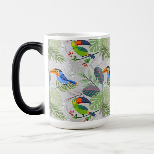 Cute Toucan bird Everybirdy Pattern Watercolors Magic Mug