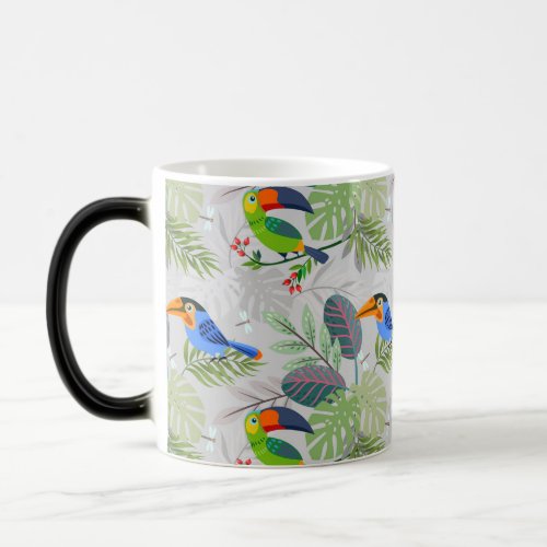 Cute Toucan bird Everybirdy Pattern Watercolors Magic Mug