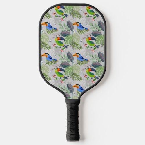 Cute Toucan bird Everybirdy Pattern Watercolors Pickleball Paddle