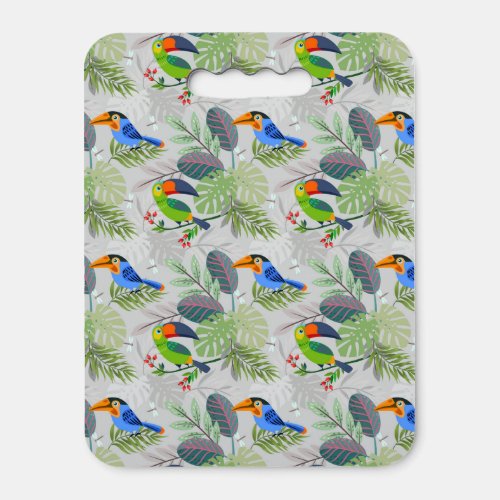 Cute Toucan bird Everybirdy Pattern Watercolors Seat Cushion