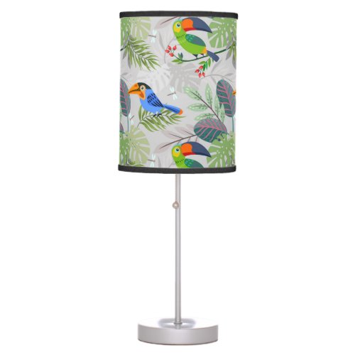 Cute Toucan bird Everybirdy Pattern Watercolors Table Lamp