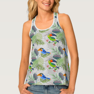 Cute Toucan bird, Everybirdy Pattern, Watercolors Tank Top