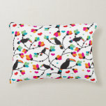 cute toucan bird tropical illustration decorative pillow
