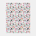 cute toucan bird tropical illustration fleece blanket