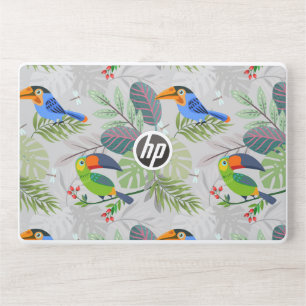 Cute Toucan Everybirdy Watercolor Pattern Art HP Laptop Skin