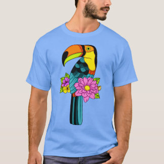 Cute toucan with flowers T-Shirt