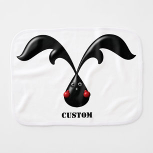 Cute Tough Bunny Boxer Rabbit Baby Burp Cloth