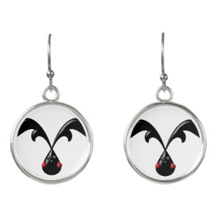 Cute Tough Bunny Boxer Rabbit Earrings