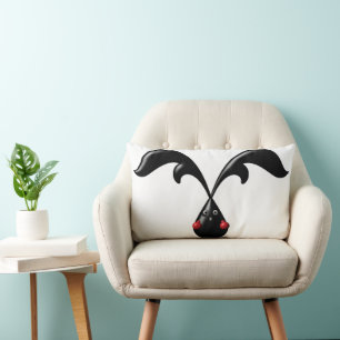 Cute Tough Bunny Boxer Rabbit Lumbar Pillow