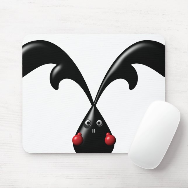 Cute Tough Bunny Boxer Rabbit Mouse Pad (With Mouse)