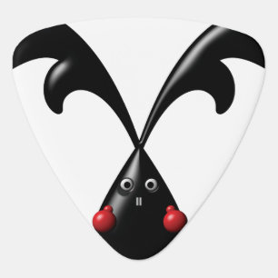 Cute Tough Bunny Boxer Rabbit Name or Monogram Guitar Pick