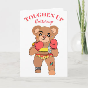 Cute Tough Teddy Sweet Get Well Soon/Stay Strong Card