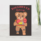 Get Well Soon Card. Teddy Bear with Bandaged Arm Stock Illustration -  Illustration of cartoon, healthy: 111087356