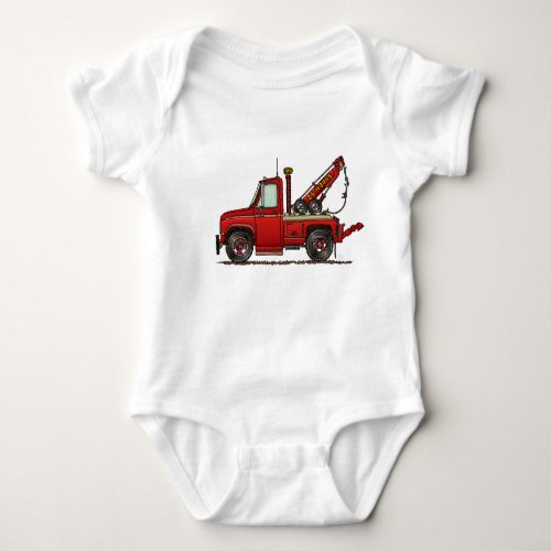 Cute Tow Truck Wrecker Baby Bodysuit